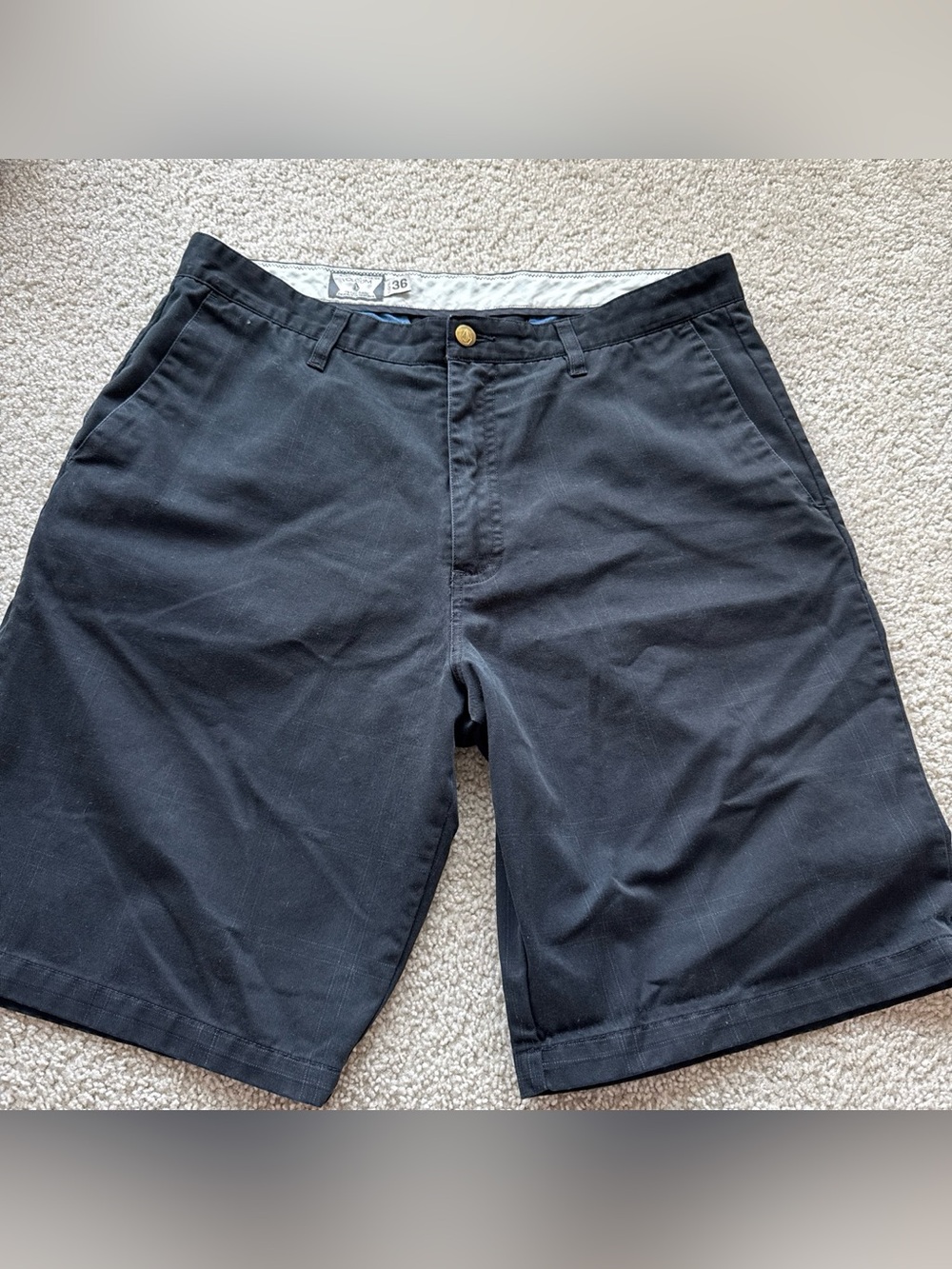 Volcom Men’s Chino Black Flat Front Shorts